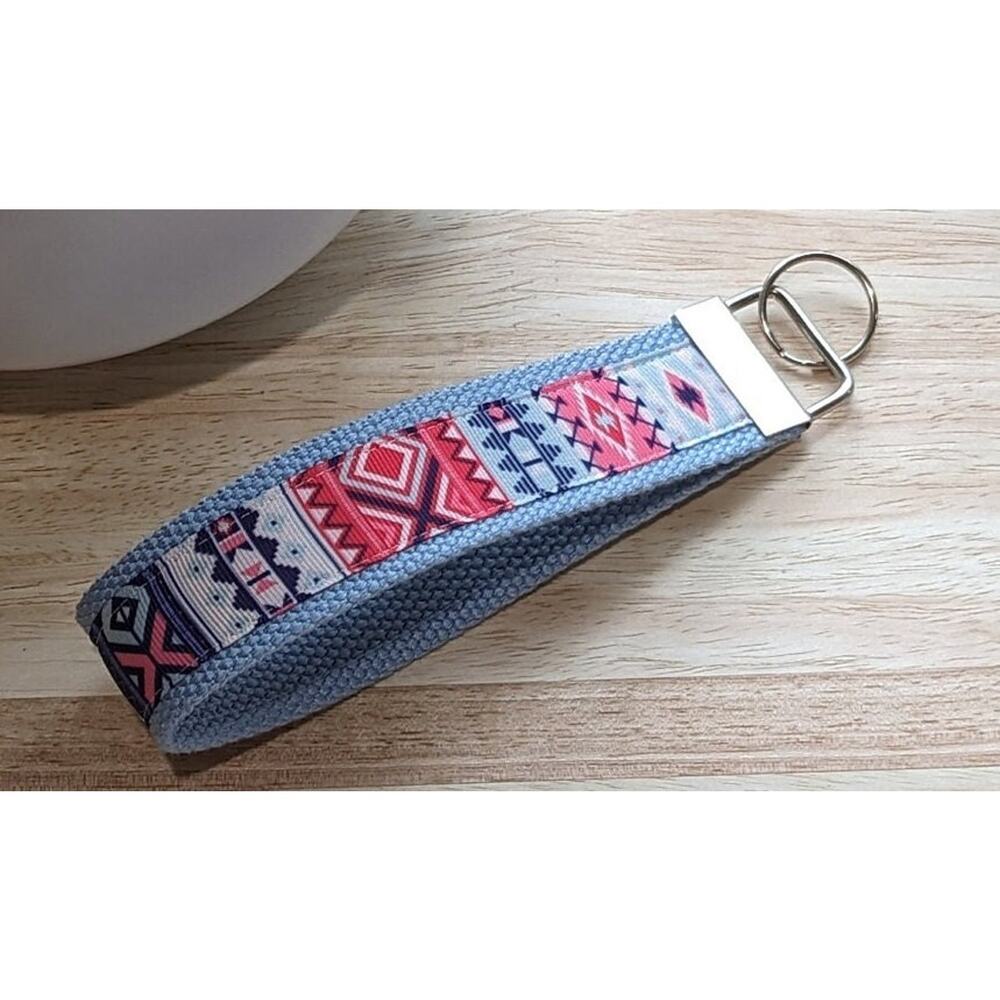 Aztec‎ Keychain Wristlet Fabric Key FOB Gift Diamond Tribal XO Western Cowboy - Picture 8 of 9